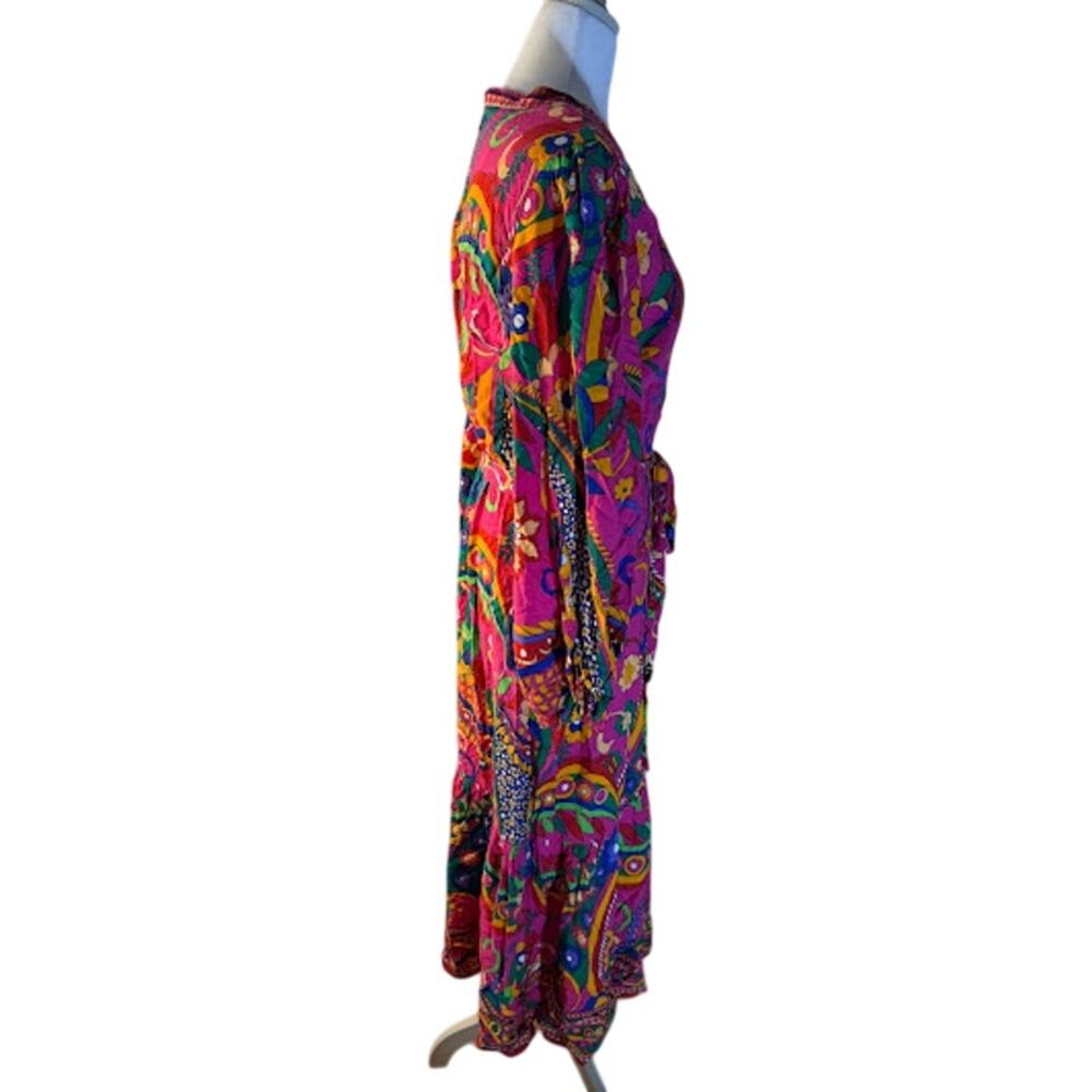 Adrianna Women's Printed Midi Dress Pink Multi 6 - Picture 3 of 4